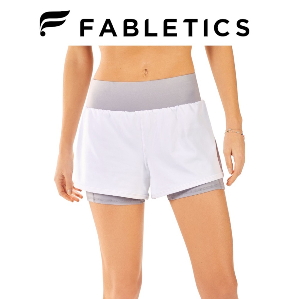 Fabletics White Olesia Shine Shorts
